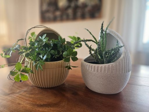 Ei geformter Pflantopf Moderner Pflanztopf im Ei-Design aus dem 3D-Drucker